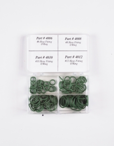 100 pc Top Four O’Ring Assortment- Hose Fitting Green HNBR O-Rings