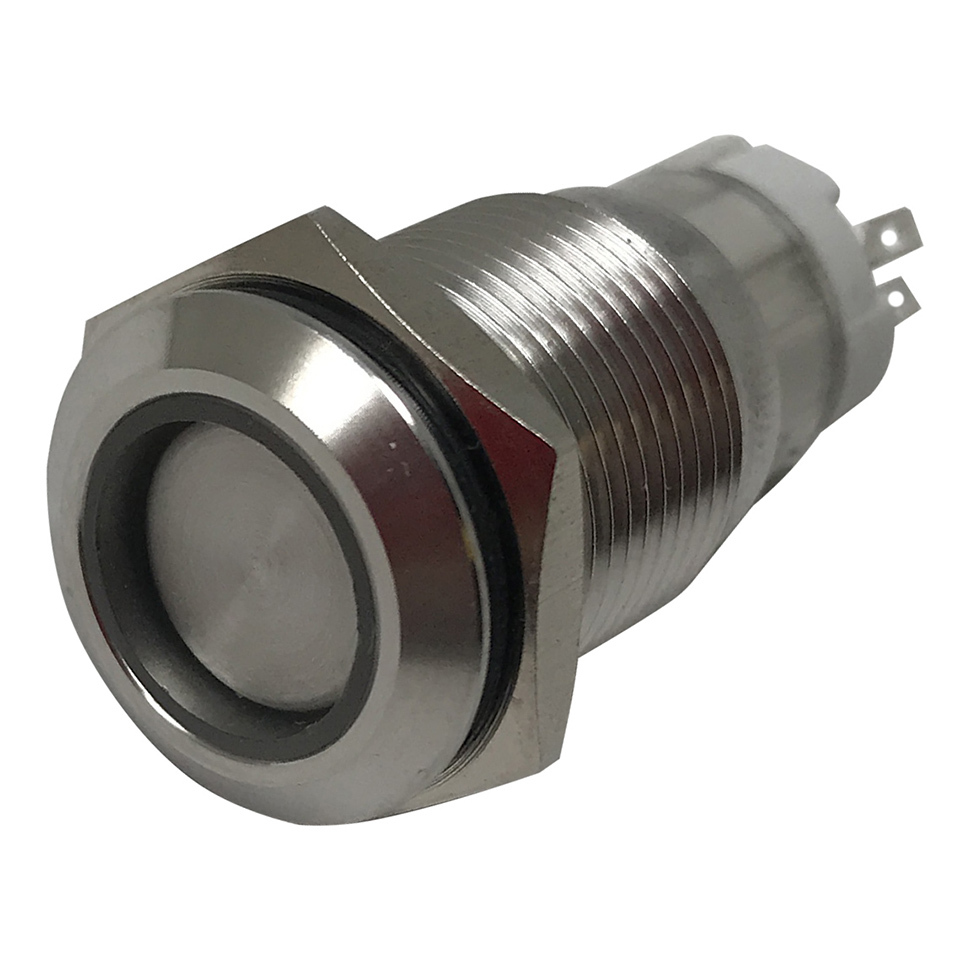 Round LED Stainless Metal Latching Switch