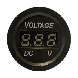 Mini Digital Voltage Meter Gauge 30 Volts with 1-1/8" Mounting Hole