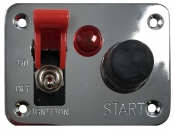 Chrome Multi-Purpose Switch Panel - Toggle Ignition On / Off Push Start & Light