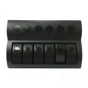 6 Position Waterproof Rocker Switch Panel With Circuit Protection