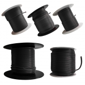 5 Spools Total of Black 100 FT. Automotive Electrical Primary Wire - 10 to 18 AWG Gauge