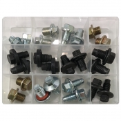 24 Piece Oil Drain Plug Assortment Kit - 12 Types
