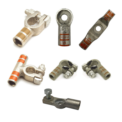 Copper Battery Terminals Crimp / Solder