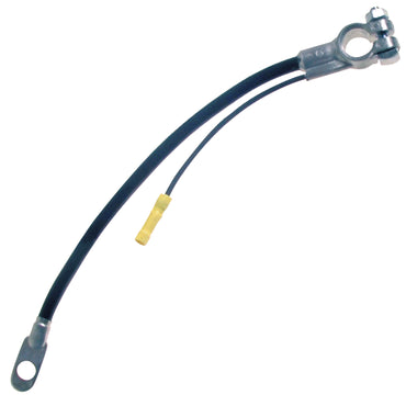 Black 25" 4 Gauge Top Post Battery Cable with Auxiliary Lead