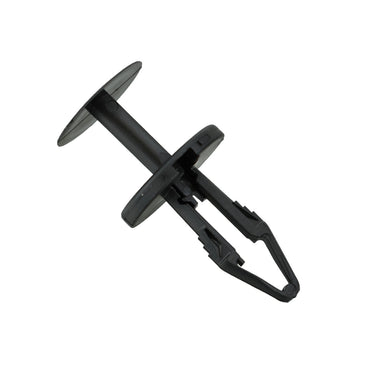 Black Nylon Ergo Tufloks Push Retainer Clips - 1/4" Hole - 22 MM Stem - 25 Pack