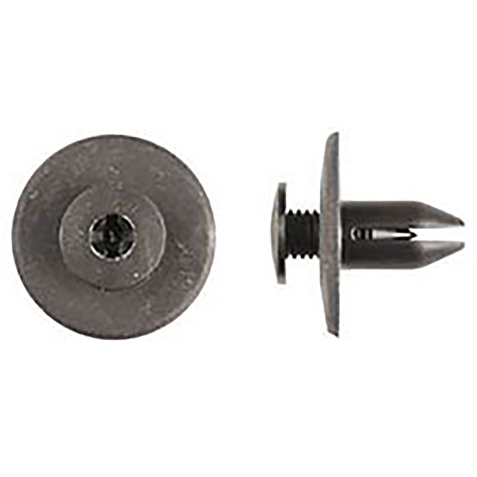 Black Nylon Fender Retainers Phillips Screw Retainers - 7MM Hole 12MM Stem 20MM Flange - 15 Pack