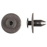 Black Nylon Fender Retainers Phillips Screw Retainers - 7MM Hole 12MM Stem 20MM Flange - 15 Pack