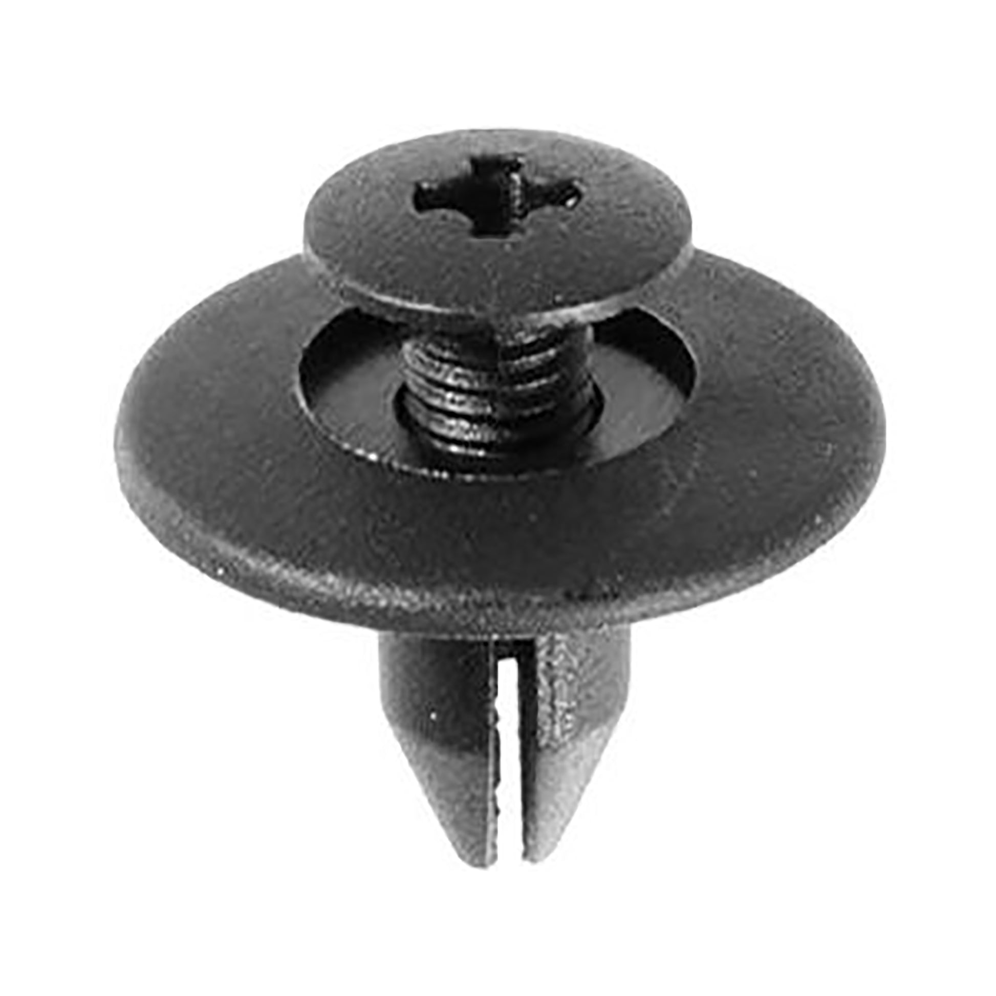 Black Nylon Fender Retainers Phillips Screw Retainers - 7MM Hole 12MM Stem 20MM Flange - 15 Pack
