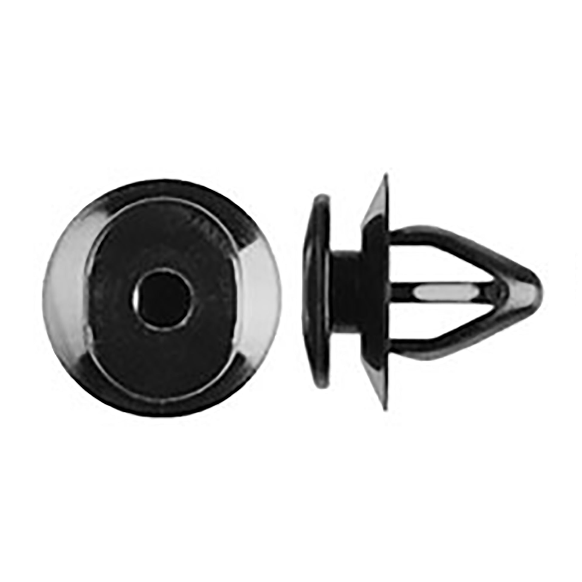 Black Nylon Door & Fender Trim Retainers - 9MM Hole 11.5MM Stem - 25 Pack