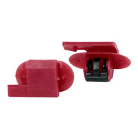 Red Nylon With Sealer & Metal Reinforced Door Sill Plate Retainers 10MM Stem 17 x 24MM Top - 10 Pack