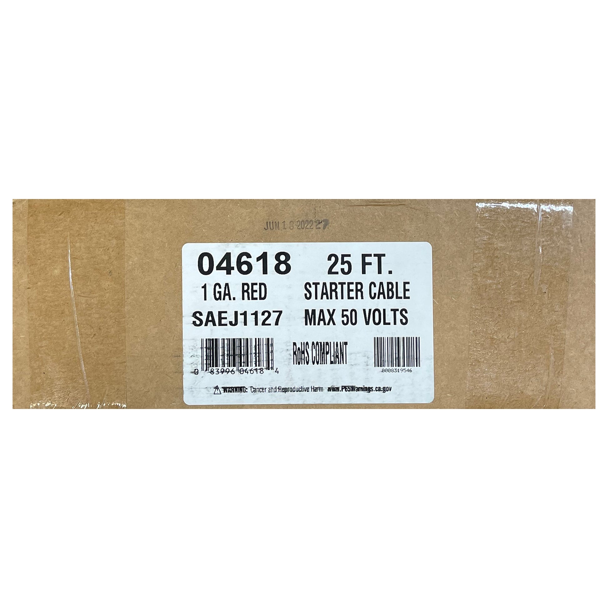 Red 1 Gauge Automotive Battery Cable - 25 FT