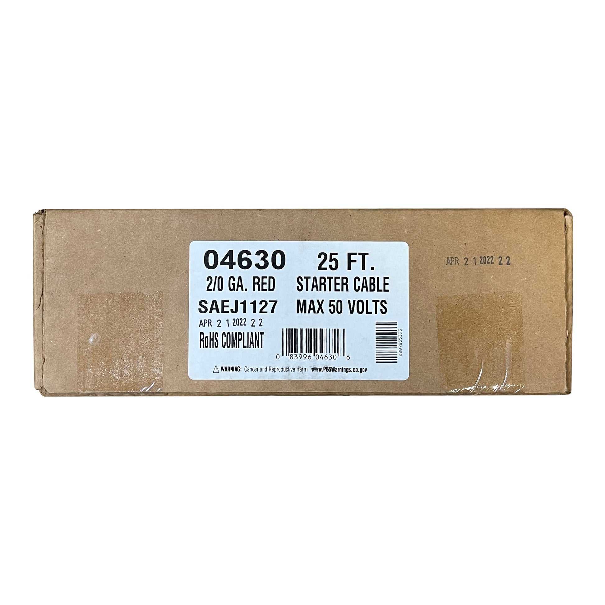 Red 2/0 Gauge Automotive Battery Cable - 25 FT