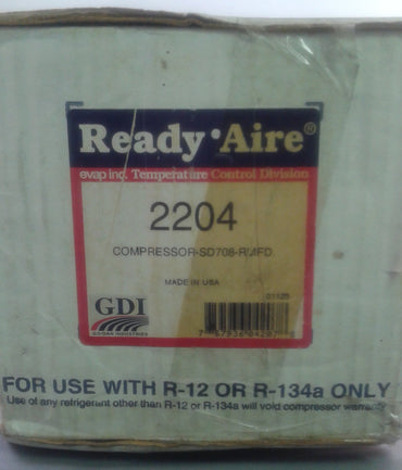 A/C Compressor For 86-88 Mazda RX-7 1.3L  Ready Aire 2204 w/ Sanden SD708 Clutch