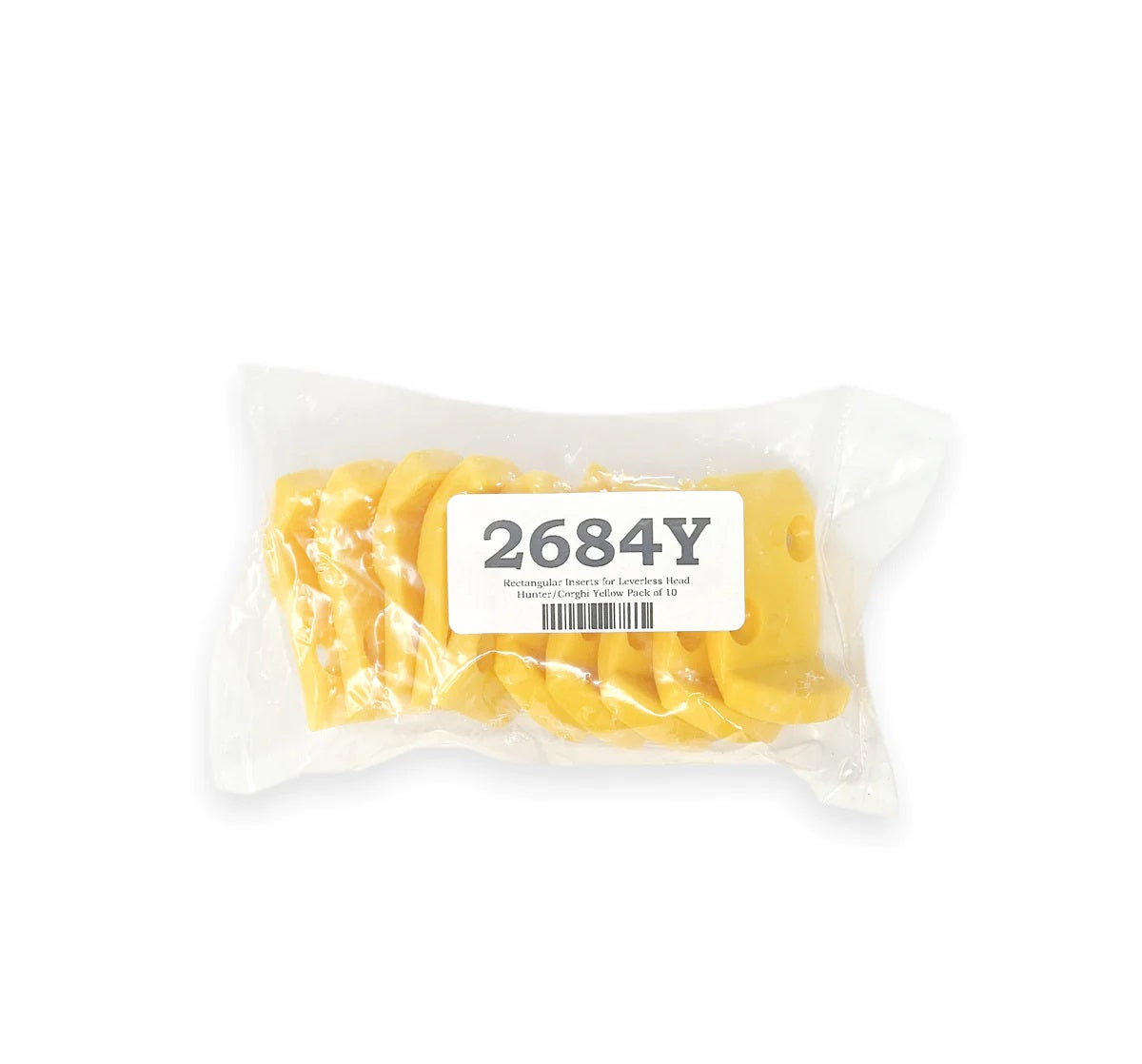 Yellow Nylon Rectangular Inserts for Leverless Head Hunter/Corghi - Pack of 10