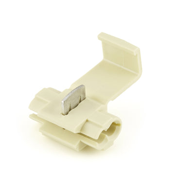 White Instant Tap Quick Splice Connector No Stop 18-14 Gauge - 100 Pack