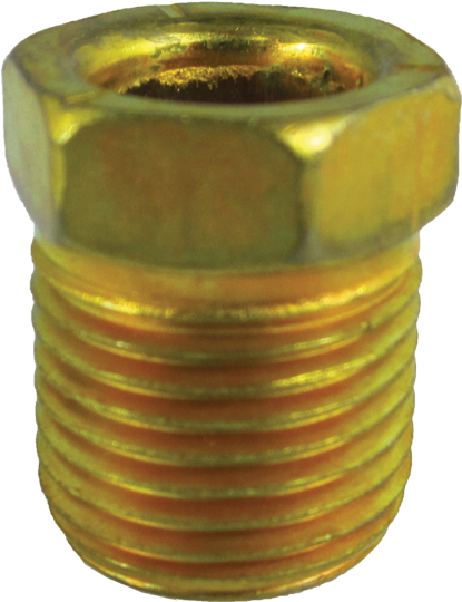 Gold Long Steel Tube Nut 3/8" x 5/8" x - 18 T.P.I - 10 Pack