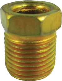 Gold Long Steel Tube Nut 3/8" x 5/8" x - 18 T.P.I - 10 Pack