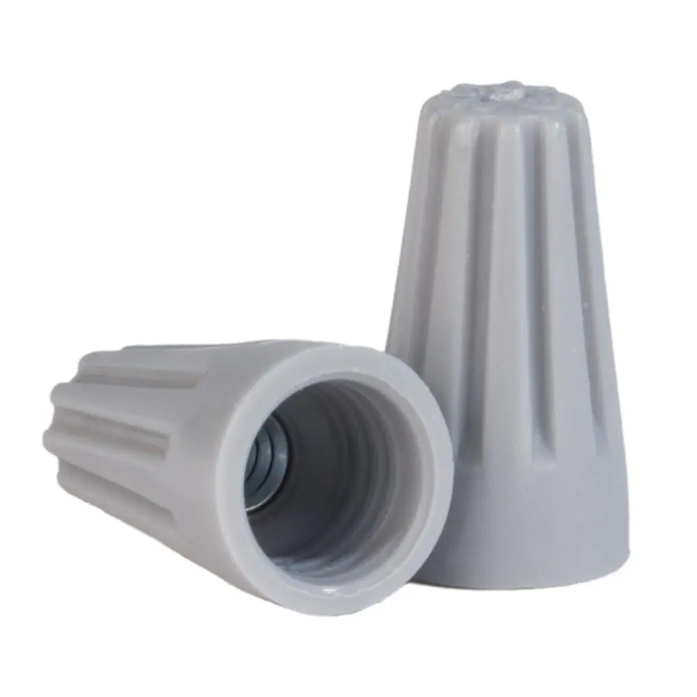 Grey Screw On Connector 22-14 Gauge Wire Nuts - 100 Pack