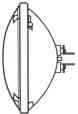 Small Round Halogen High Beam 5-3/4"
