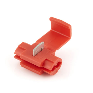 Red Instant Tap Quick Splice Connector 22-18 Gauge - 100 Pack
