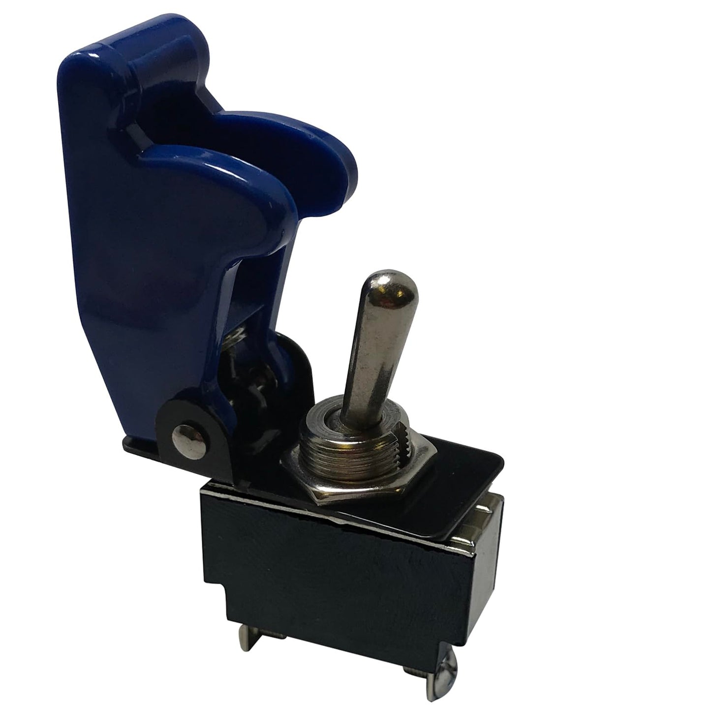 20 Amp Heavy Duty 12V Metal Toggle Switch with Flip-Up Safety Cover - Red or Blue
