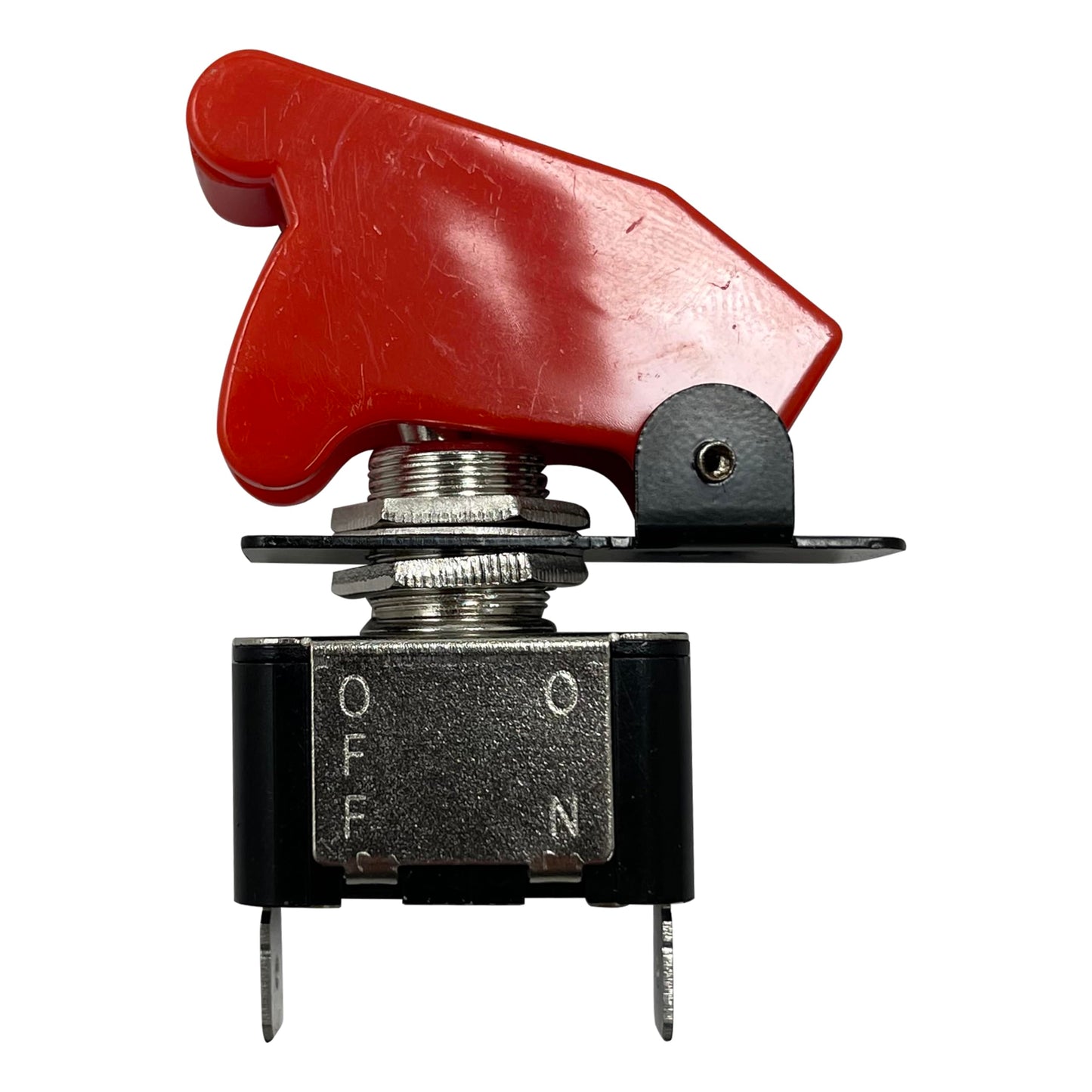 20 Amp Heavy Duty 12V Metal Toggle Switch with Flip-Up Safety Cover - Red or Blue