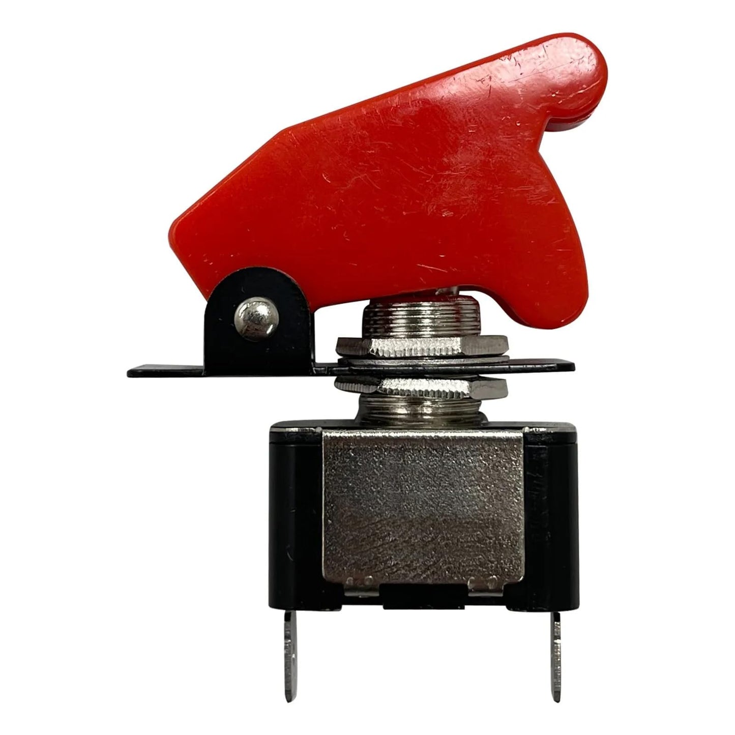 20 Amp Heavy Duty 12V Metal Toggle Switch with Flip-Up Safety Cover - Red or Blue