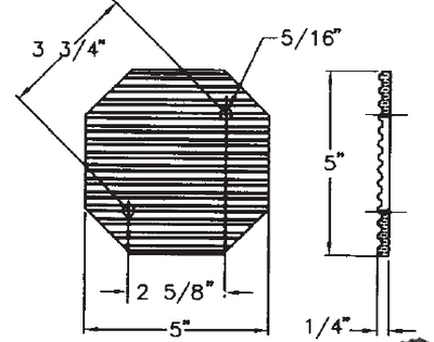 Forward Rubber Arm Pad 5" x 5" x 1/4" - 4 Pack