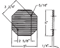 Forward Rubber Arm Pad 5" x 5" x 1/4" - 4 Pack