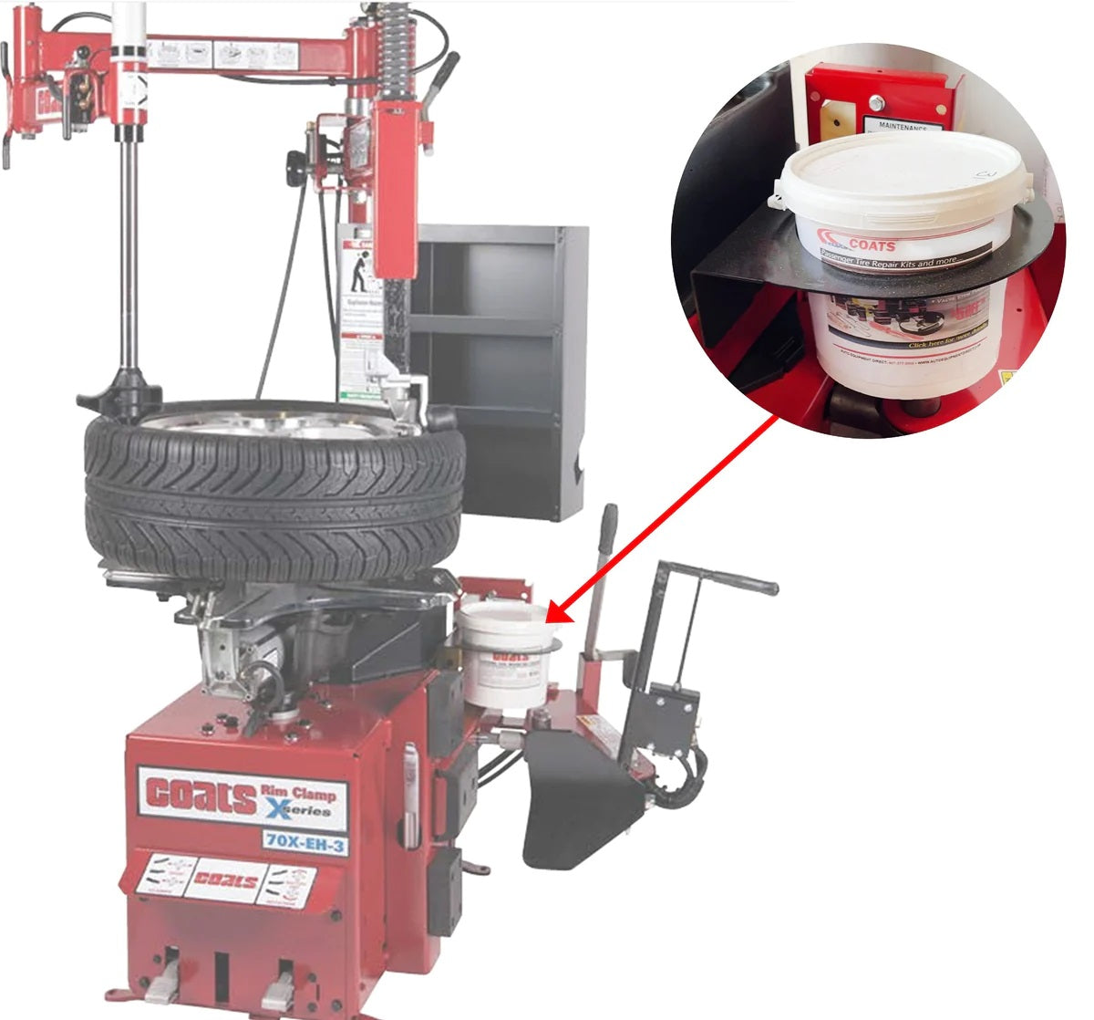 Tire Changer Paste Lube Bucket Bracket