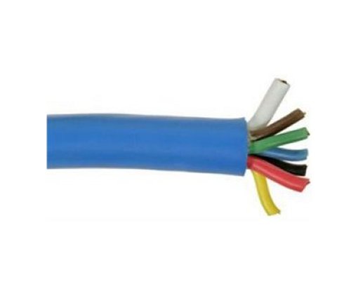 5-12 ga, 1-10 ga, 1-8 ga BLUE JACKET ROUND TRAILER WIRE  YL/ BK/RD/ BL/ GN/ WH/ BR, 50 ft. (for elec