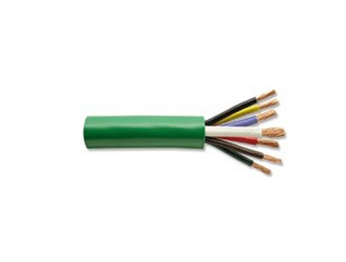 4-12 ga, 2-10 ga, 1-8 ga GREEN (abs) JACKET ROUND TRAILER WIRE YL/ BK/RD/ BL/ GN/ WH/ BR, 50 ft.