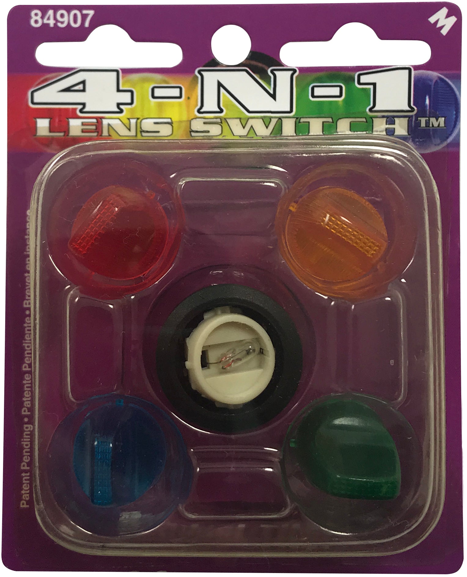 (5) Illuminating Toggle Switch 4-IN-1 Lens Kit 12V 20A - Red Yellow Blue Green