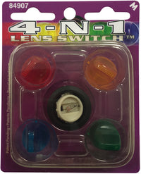 (5) Illuminating Toggle Switch 4-IN-1 Lens Kit 12V 20A - Red Yellow Blue Green