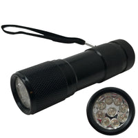 UV 9 LED Ultra Violet Inspection Light Flashlight Blacklight Lamp Torch