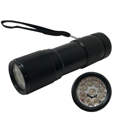 UV 9 LED Ultra Violet Inspection Light Flashlight Blacklight Lamp Torch