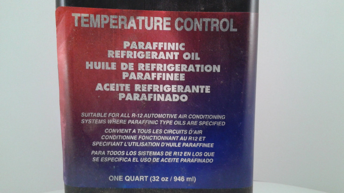 Temperature Control Paraffinic Refrigerant Oil - 1 qt -
