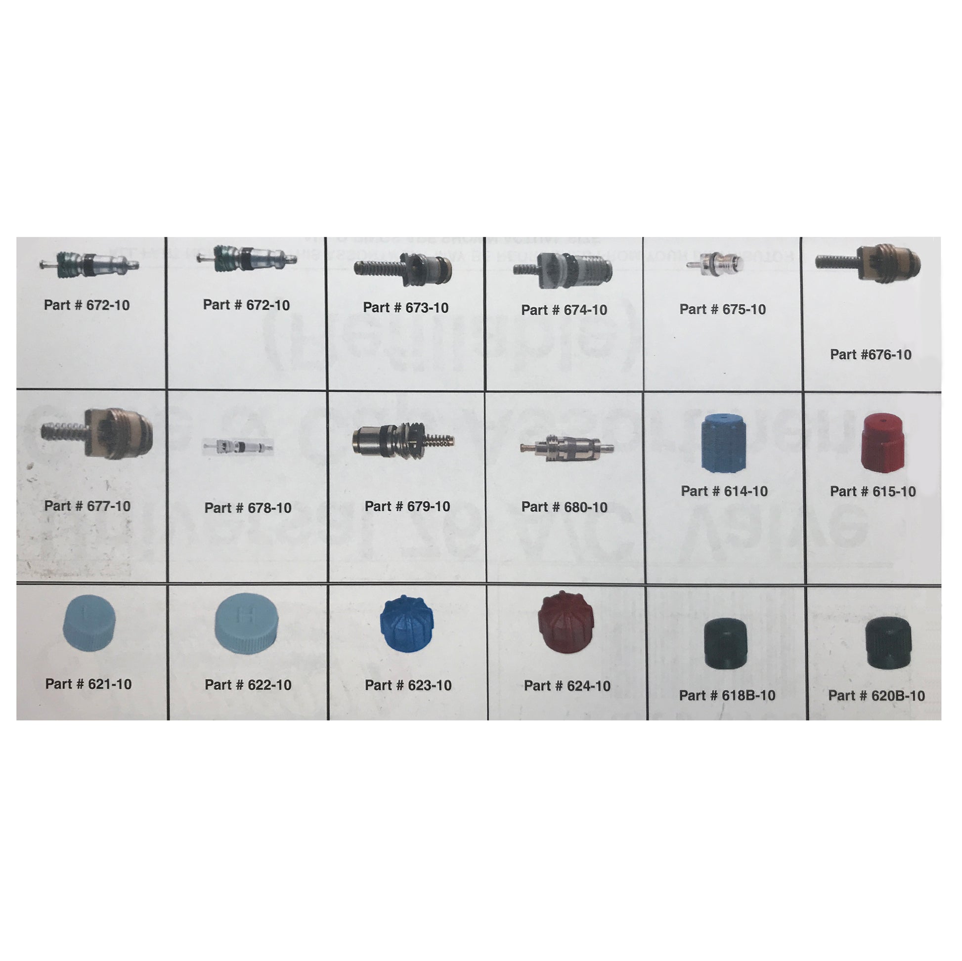 Universal 76 A/C Valve Core & Cap Assortment Air Conditioning Kit