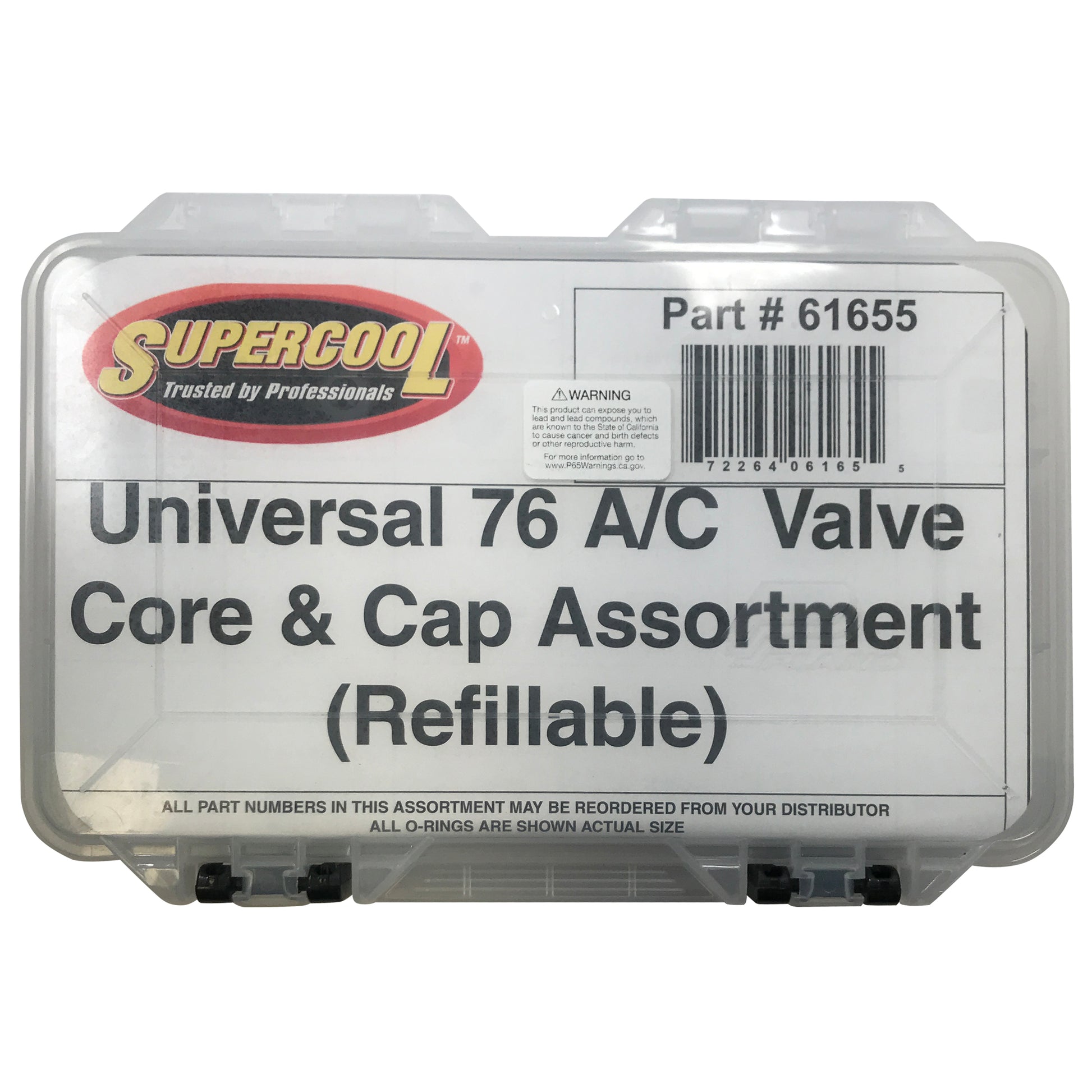 Universal 76 A/C Valve Core & Cap Assortment Air Conditioning Kit