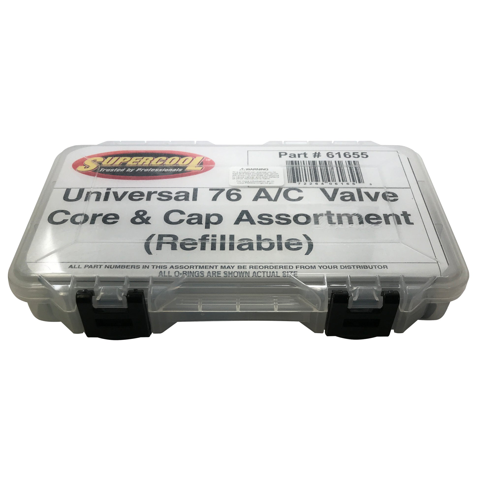 Universal 76 A/C Valve Core & Cap Assortment Air Conditioning Kit