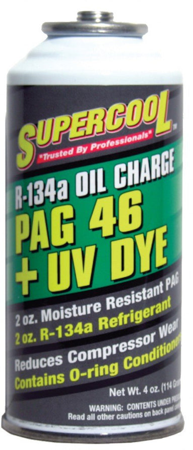 Supercool R134a Oil Charge PAG 46 plus UV Dye - 4 oz – Sherco-Auto.com