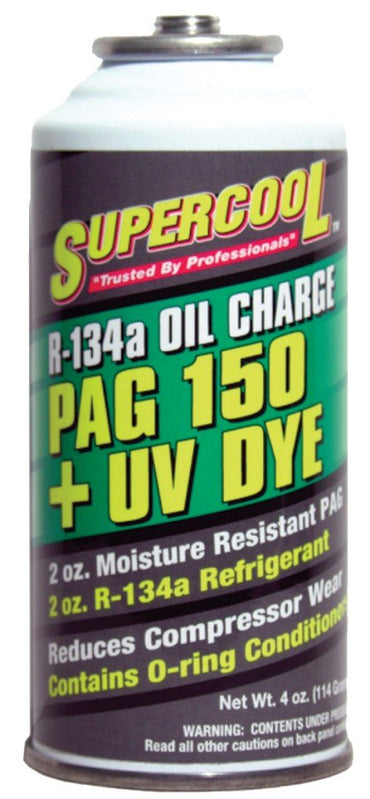 Supercool R134a Oil Charge PAG 150 plus UV Dye - 4 oz