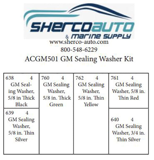 24 Piece A/C GM Sealing Washer Assortment Kit
