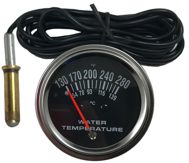 AutoMeter 2432 Traditional Chrome Mechanical Water Temperature Gauge