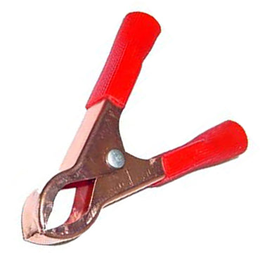Battery Clip 50&nbsp;AMP Steel Copper Plated , RED each