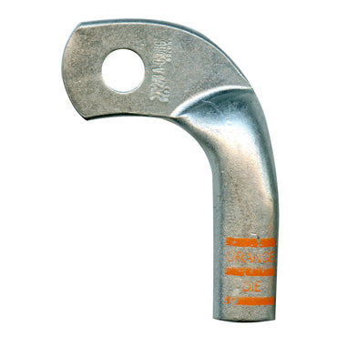 Mega HD Copper Lug - Plated Left Elbow 2/0 AWG 3/8" Stud Orange - 5 Pack