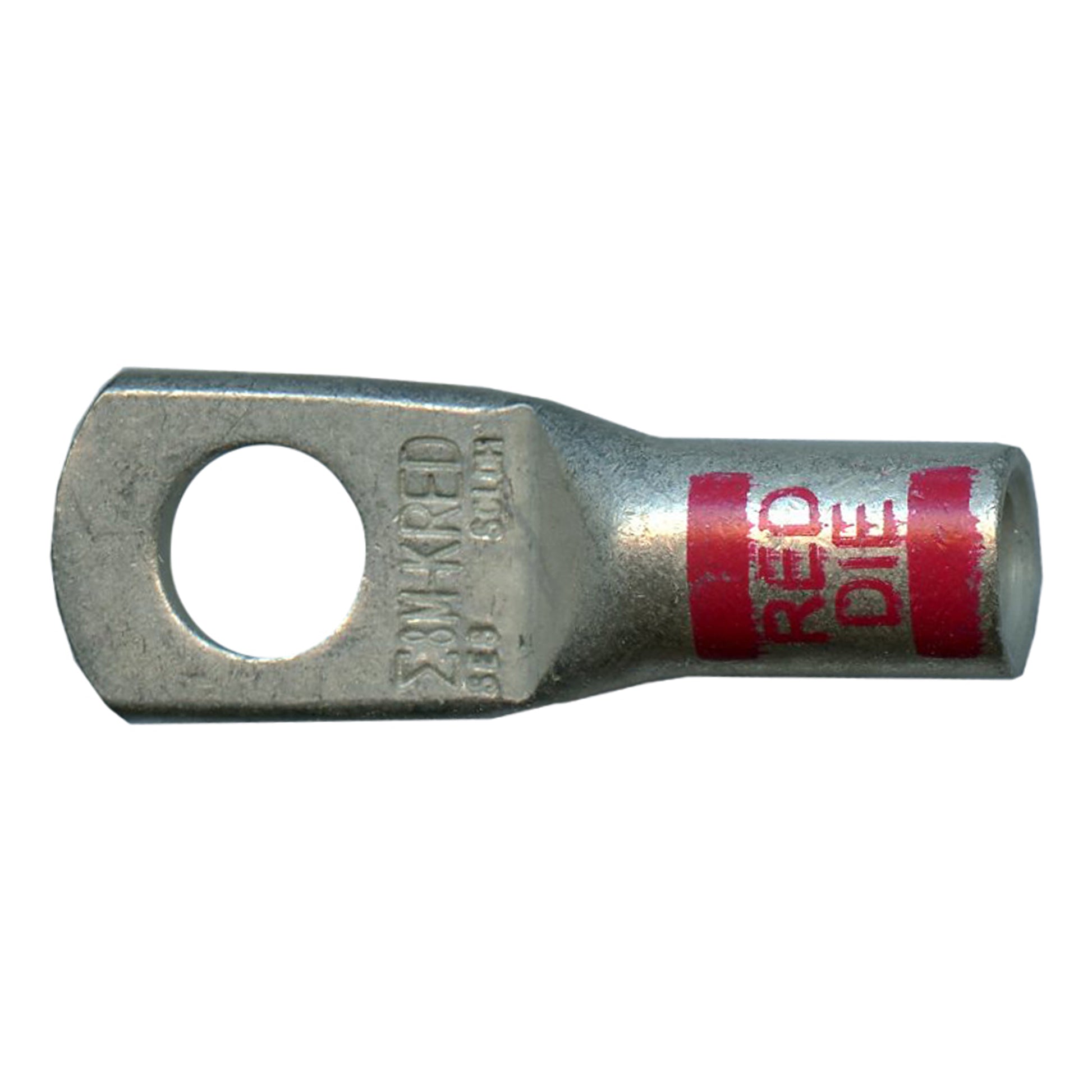 Mega HD Copper Lug - Plated 8 AWG 1/4" Stud Red - 50 Pack