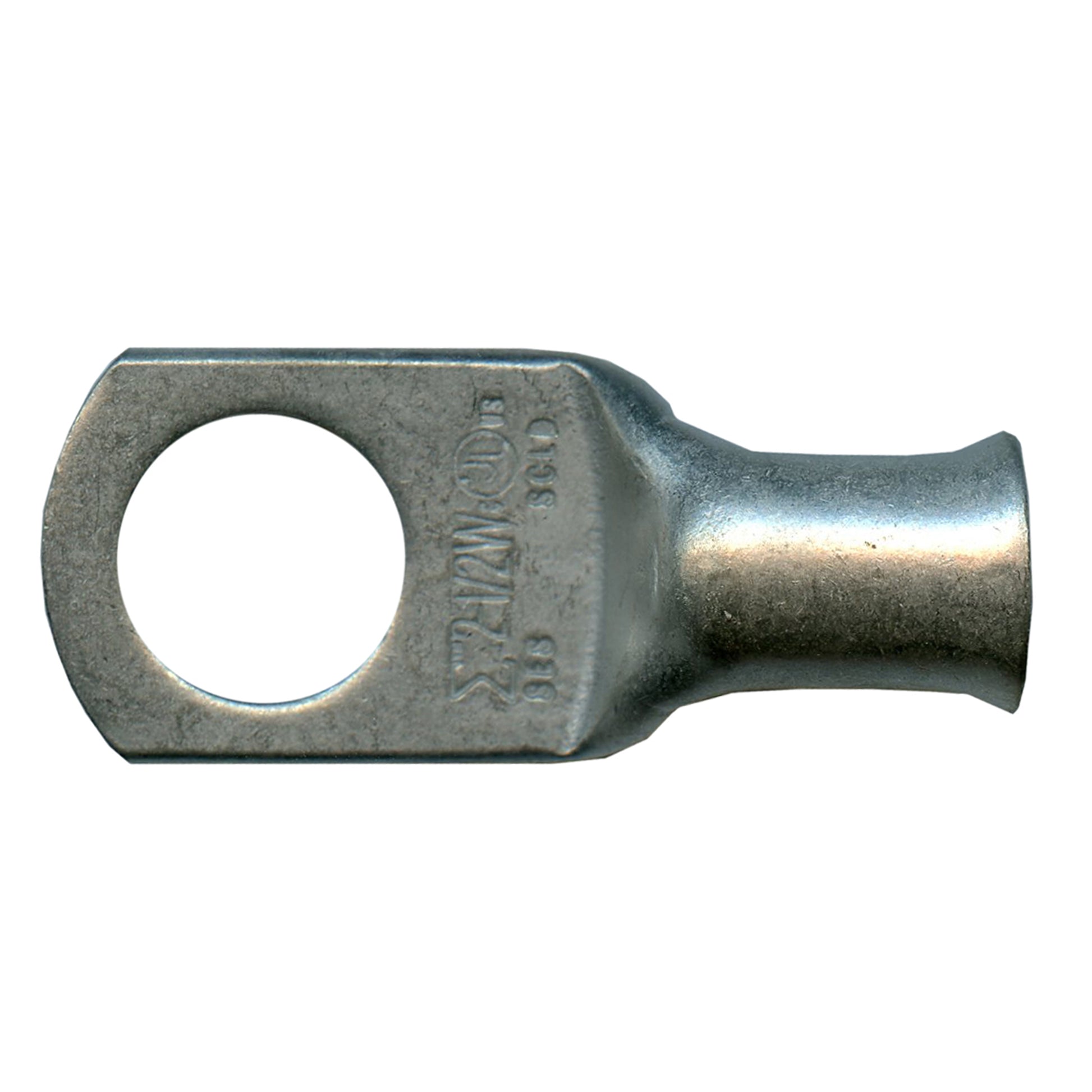 Standard Tinned Copper Lug 2 AWG 1/2" Ring Size - 10 Pack