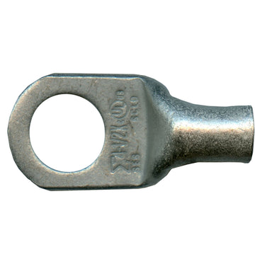 Standard Tinned Copper Lug 4 AWG 1/2" Ring Size - 10 Pack